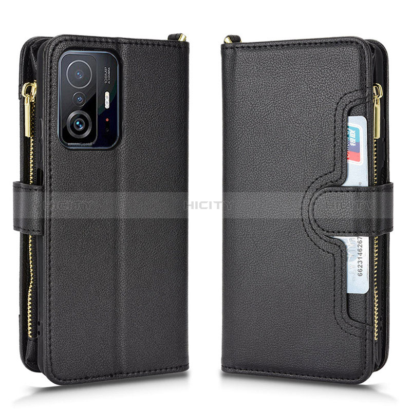 Coque Portefeuille Livre Cuir Etui Clapet BY2 pour Xiaomi Mi 11T 5G Noir Plus