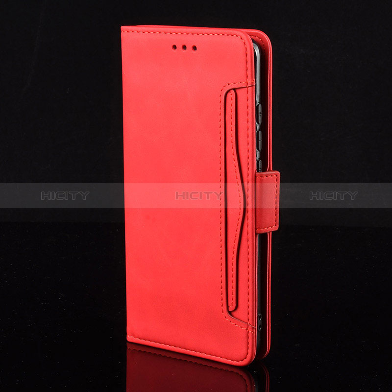 Coque Portefeuille Livre Cuir Etui Clapet BY2 pour Xiaomi POCO C3 Rouge Plus