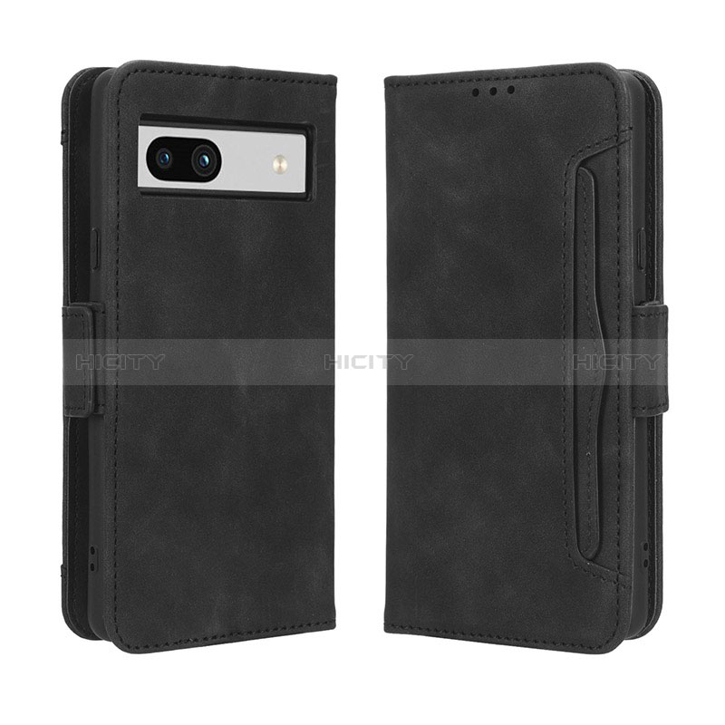 Coque Portefeuille Livre Cuir Etui Clapet BY3 pour Google Pixel 7a 5G Noir Plus