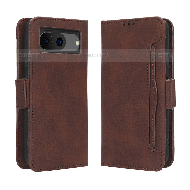 Coque Portefeuille Livre Cuir Etui Clapet BY3 pour Google Pixel 8 5G Marron Plus