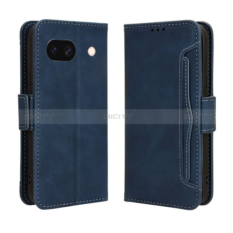 Coque Portefeuille Livre Cuir Etui Clapet BY3 pour Google Pixel 8a 5G Bleu Plus