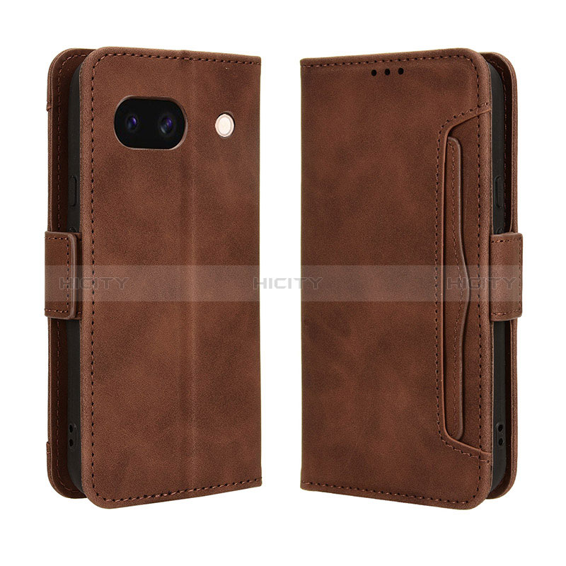 Coque Portefeuille Livre Cuir Etui Clapet BY3 pour Google Pixel 8a 5G Marron Plus