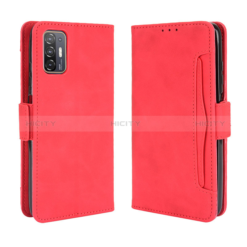 Coque Portefeuille Livre Cuir Etui Clapet BY3 pour HTC Desire 21 Pro 5G Rouge Plus