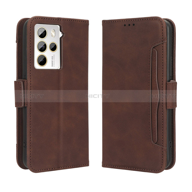 Coque Portefeuille Livre Cuir Etui Clapet BY3 pour HTC U23 5G Marron Plus