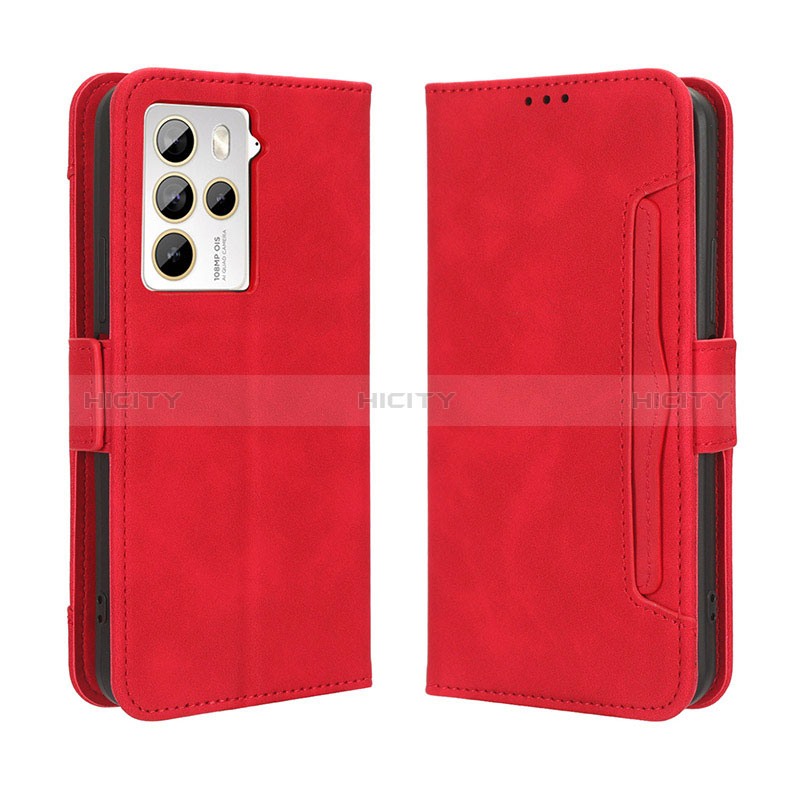 Coque Portefeuille Livre Cuir Etui Clapet BY3 pour HTC U23 5G Rouge Plus