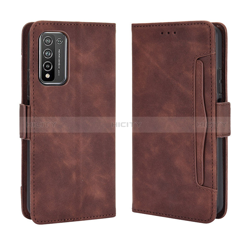 Coque Portefeuille Livre Cuir Etui Clapet BY3 pour Huawei Honor 10X Lite Marron Plus