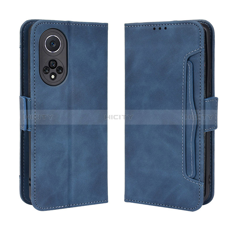 Coque Portefeuille Livre Cuir Etui Clapet BY3 pour Huawei Honor 50 Pro 5G Bleu Plus