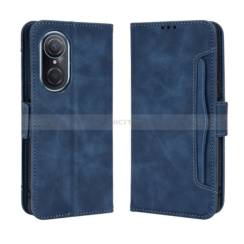 Coque Portefeuille Livre Cuir Etui Clapet BY3 pour Huawei Honor 50 SE 5G Bleu Plus