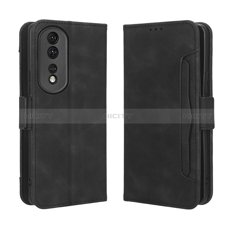 Coque Portefeuille Livre Cuir Etui Clapet BY3 pour Huawei Honor 80 Pro 5G Noir Plus