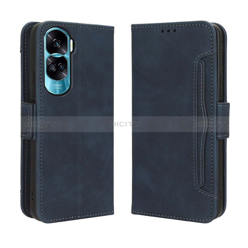 Coque Portefeuille Livre Cuir Etui Clapet BY3 pour Huawei Honor 90 Lite 5G Bleu Plus