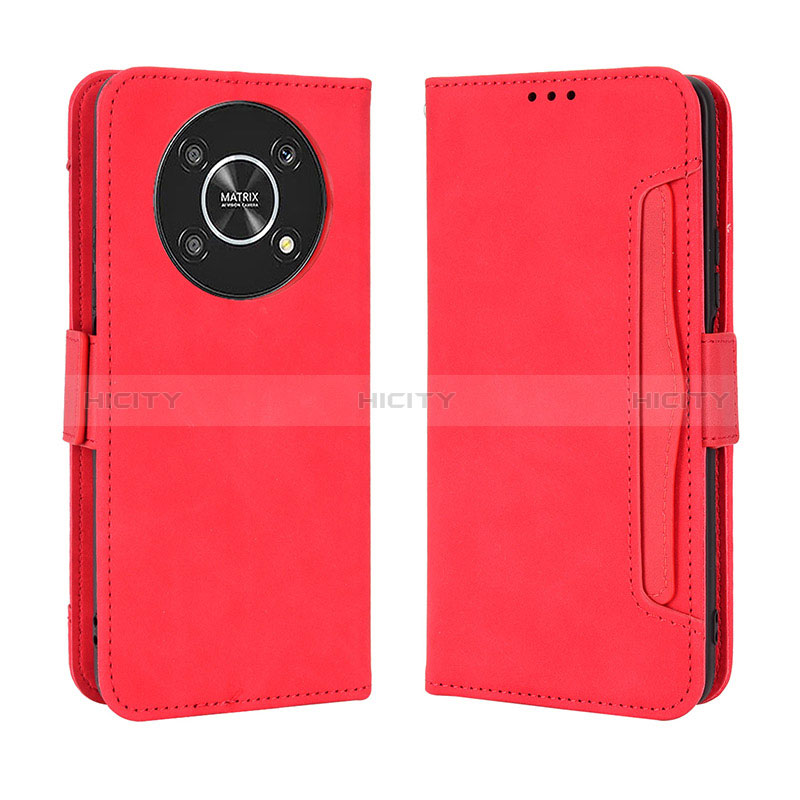 Coque Portefeuille Livre Cuir Etui Clapet BY3 pour Huawei Honor Magic4 Lite 5G Rouge Plus