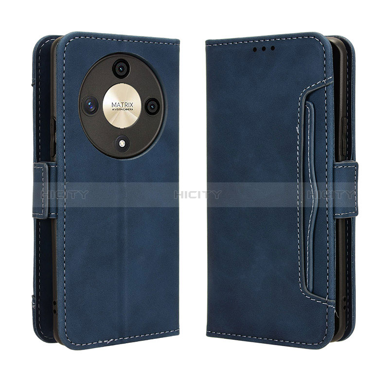 Coque Portefeuille Livre Cuir Etui Clapet BY3 pour Huawei Honor Magic6 Lite 5G Bleu Plus