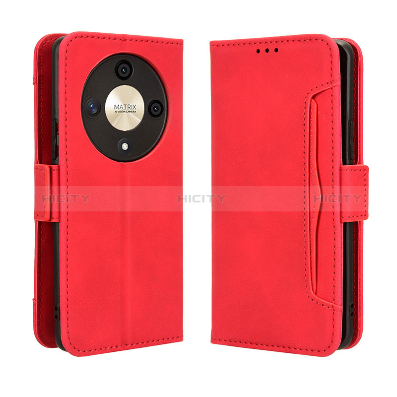 Coque Portefeuille Livre Cuir Etui Clapet BY3 pour Huawei Honor Magic6 Lite 5G Rouge Plus