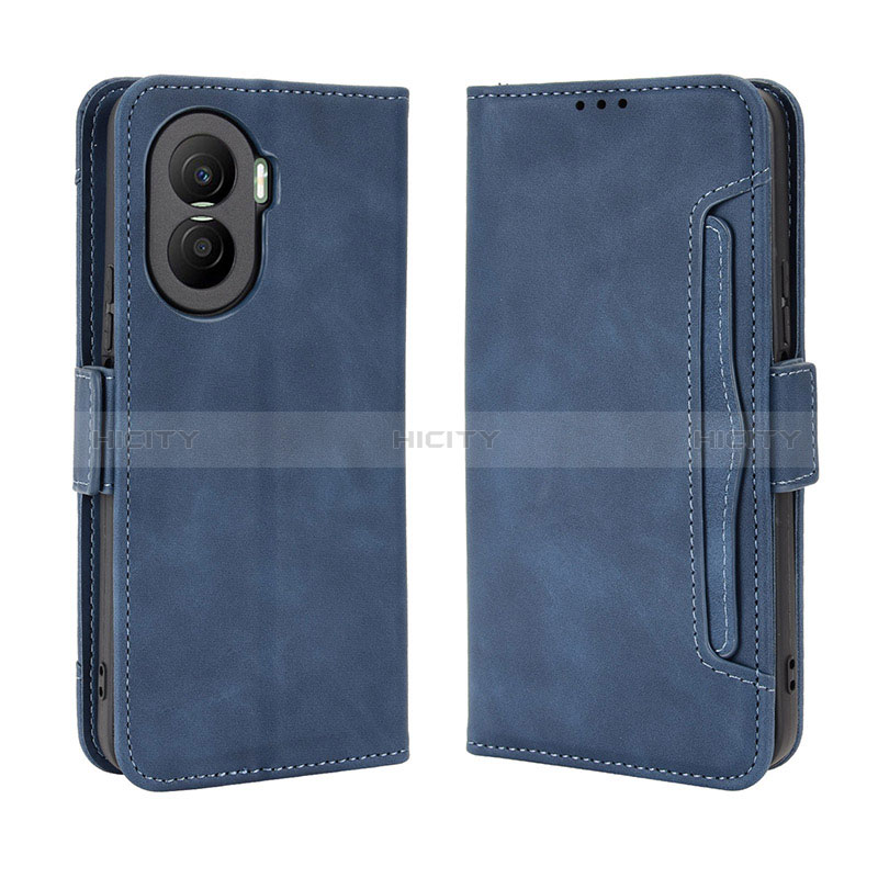 Coque Portefeuille Livre Cuir Etui Clapet BY3 pour Huawei Honor X40i 5G Bleu Plus