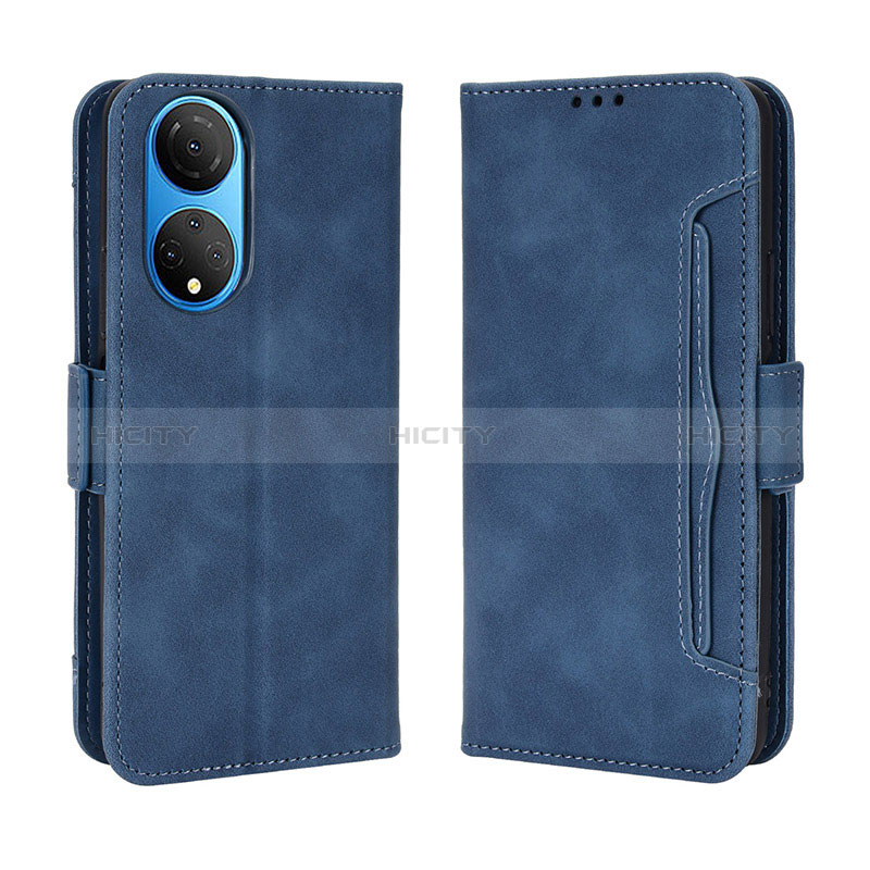 Coque Portefeuille Livre Cuir Etui Clapet BY3 pour Huawei Honor X7 Bleu Plus