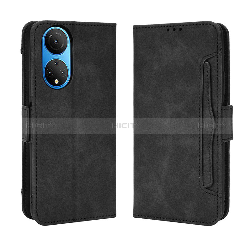 Coque Portefeuille Livre Cuir Etui Clapet BY3 pour Huawei Honor X7 Noir Plus