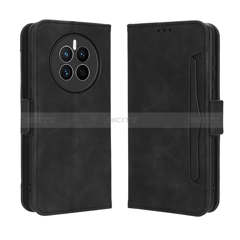 Coque Portefeuille Livre Cuir Etui Clapet BY3 pour Huawei Mate 50 Noir Plus