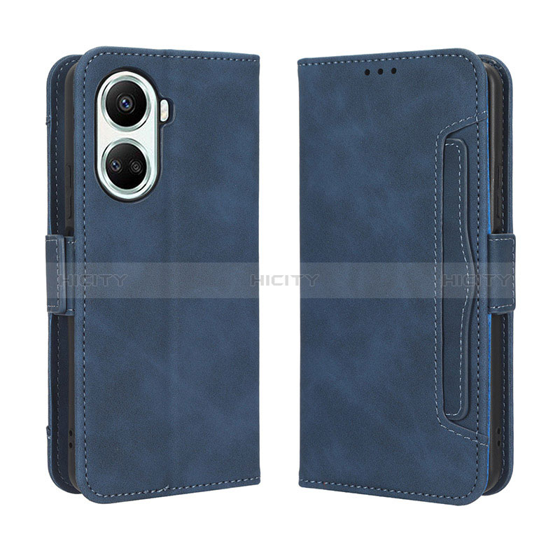 Coque Portefeuille Livre Cuir Etui Clapet BY3 pour Huawei Nova 10 SE Bleu Plus