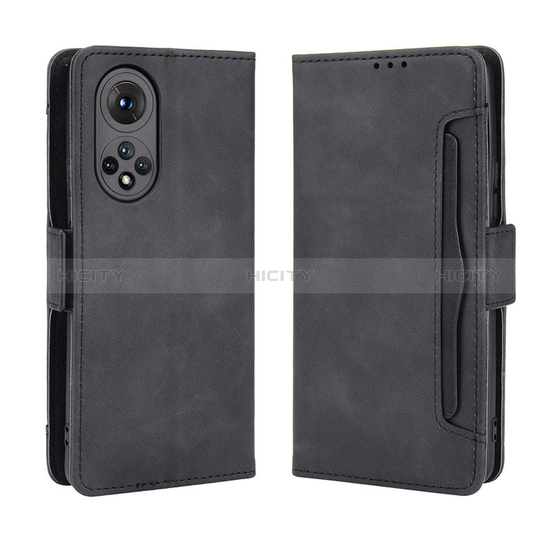 Coque Portefeuille Livre Cuir Etui Clapet BY3 pour Huawei Nova 9 Noir Plus