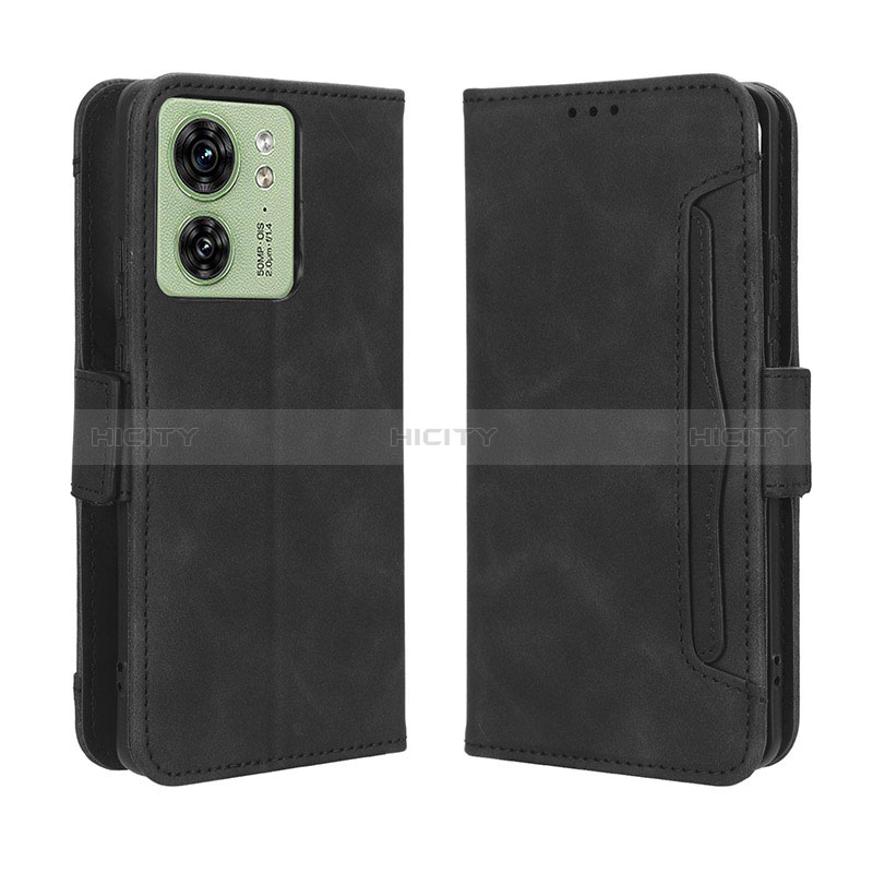 Coque Portefeuille Livre Cuir Etui Clapet BY3 pour Motorola Moto Edge (2023) 5G Noir Plus