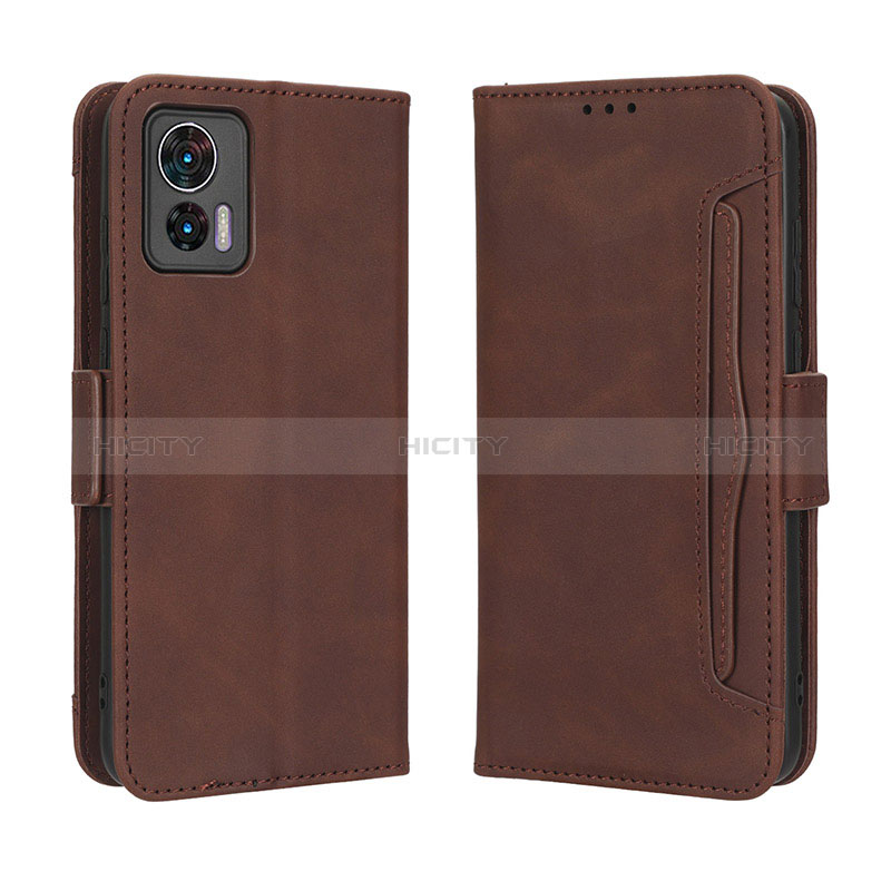 Coque Portefeuille Livre Cuir Etui Clapet BY3 pour Motorola Moto Edge 30 Lite 5G Marron Plus