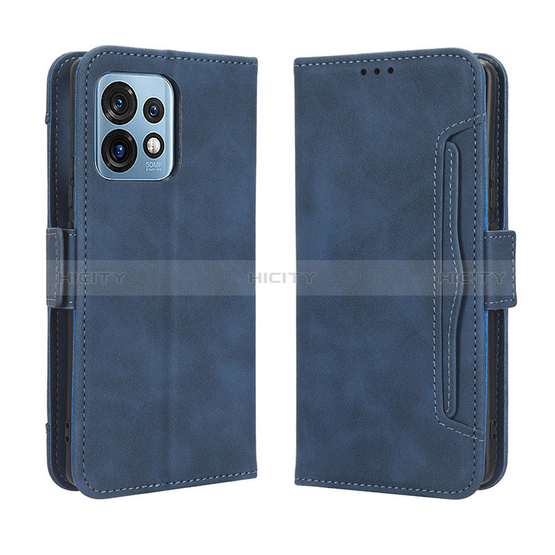 Coque Portefeuille Livre Cuir Etui Clapet BY3 pour Motorola Moto Edge 40 Pro 5G Bleu Plus