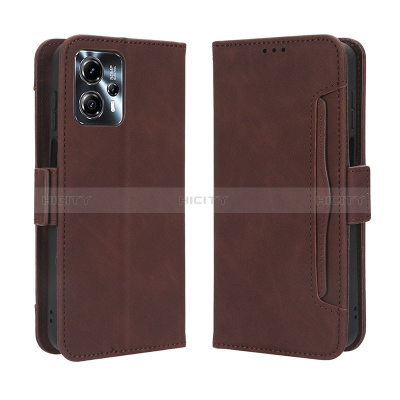 Coque Portefeuille Livre Cuir Etui Clapet BY3 pour Motorola Moto G13 Marron Plus