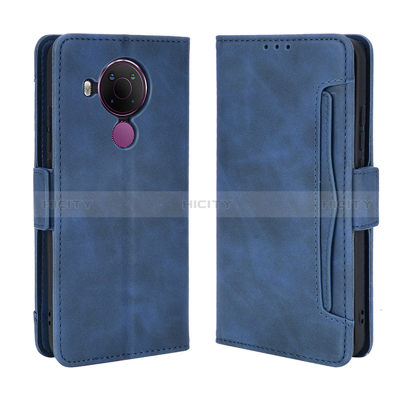 Coque Portefeuille Livre Cuir Etui Clapet BY3 pour Nokia 5.4 Bleu Plus