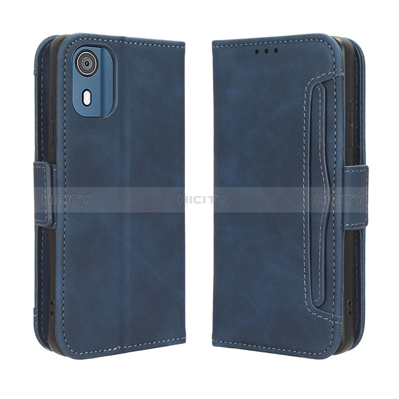 Coque Portefeuille Livre Cuir Etui Clapet BY3 pour Nokia C02 Bleu Plus