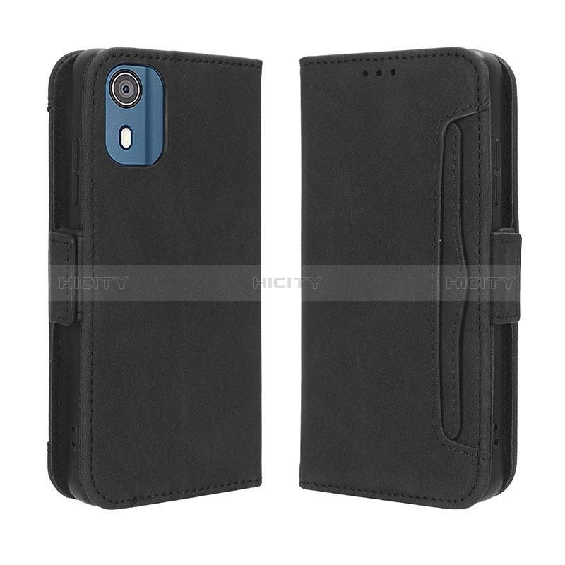 Coque Portefeuille Livre Cuir Etui Clapet BY3 pour Nokia C02 Noir Plus