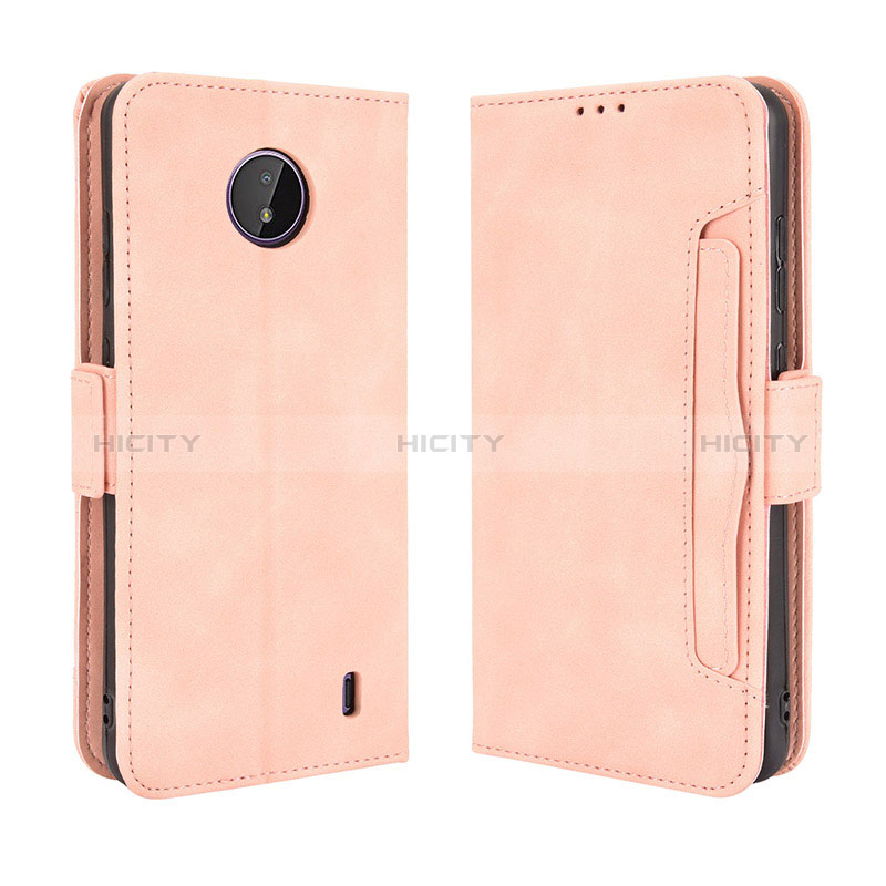 Coque Portefeuille Livre Cuir Etui Clapet BY3 pour Nokia C10 Rose Plus