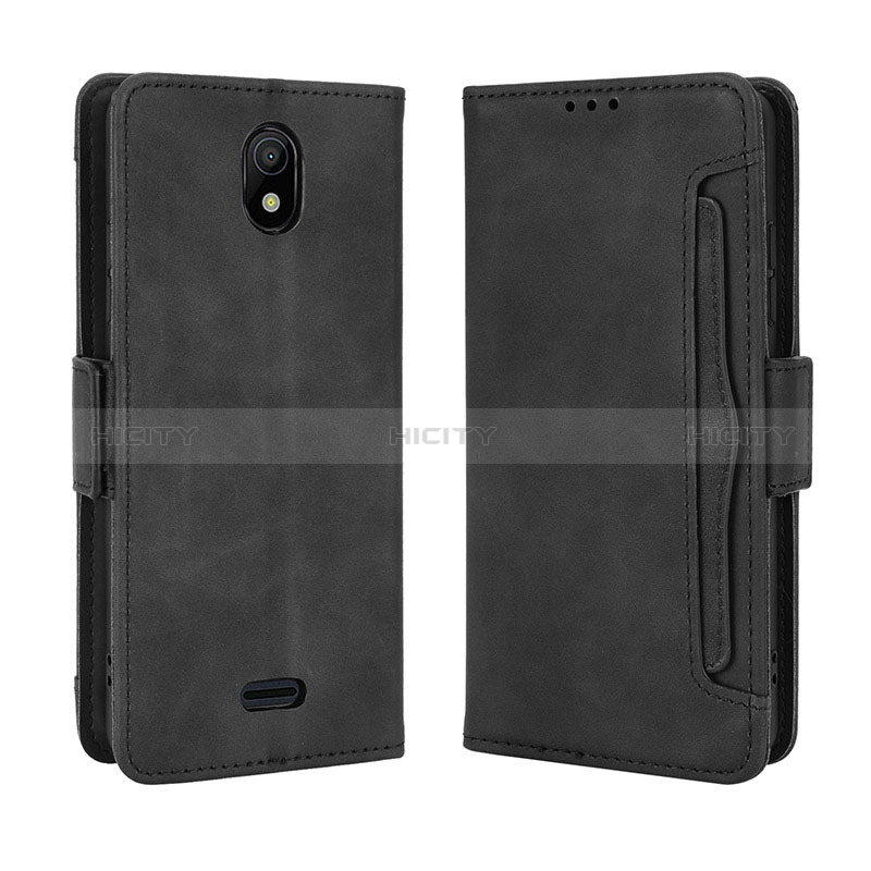 Coque Portefeuille Livre Cuir Etui Clapet BY3 pour Nokia C100 Noir Plus