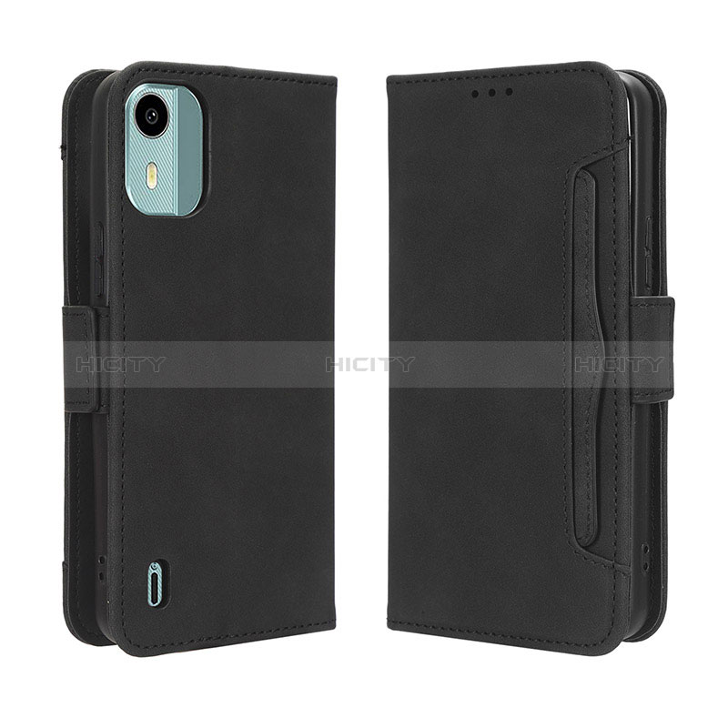 Coque Portefeuille Livre Cuir Etui Clapet BY3 pour Nokia C12 Pro Noir Plus