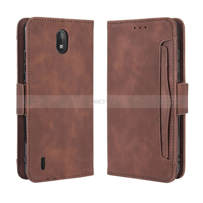 Coque Portefeuille Livre Cuir Etui Clapet BY3 pour Nokia C2 Marron Plus