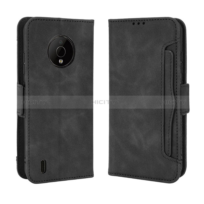 Coque Portefeuille Livre Cuir Etui Clapet BY3 pour Nokia C200 Noir Plus