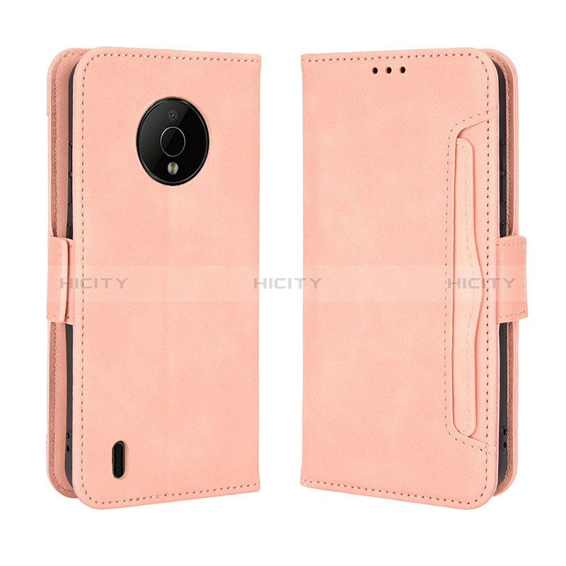 Coque Portefeuille Livre Cuir Etui Clapet BY3 pour Nokia C200 Rose Plus