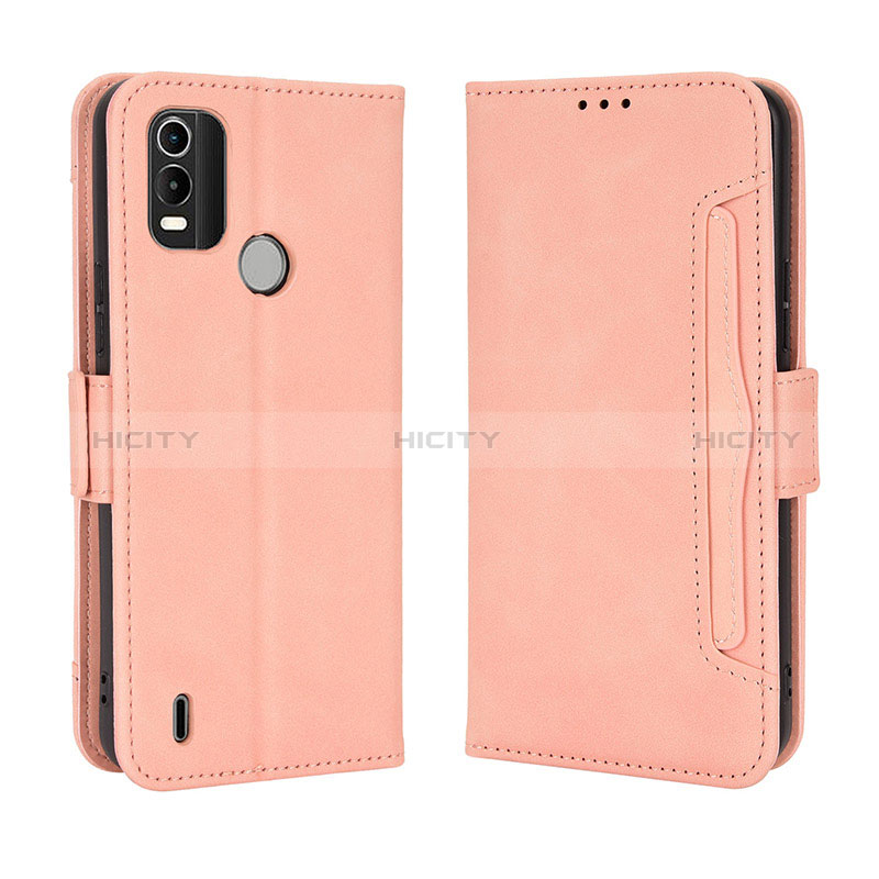 Coque Portefeuille Livre Cuir Etui Clapet BY3 pour Nokia C21 Plus Rose Plus