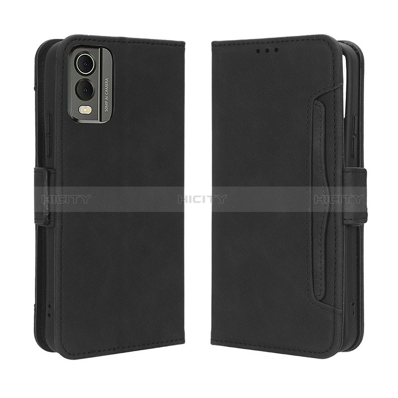 Coque Portefeuille Livre Cuir Etui Clapet BY3 pour Nokia C32 Noir Plus