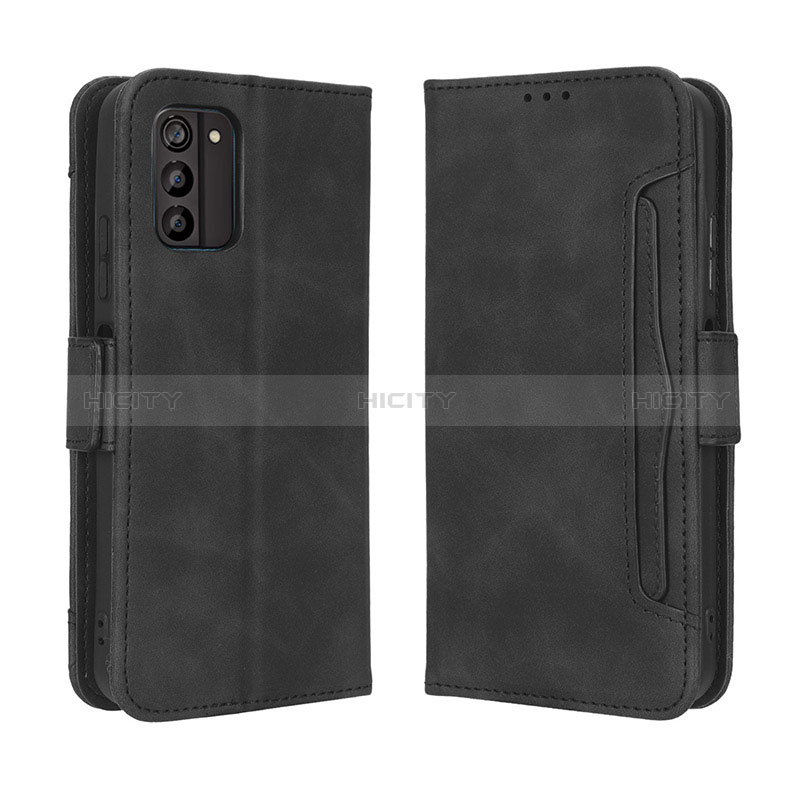 Coque Portefeuille Livre Cuir Etui Clapet BY3 pour Nokia G100 Noir Plus