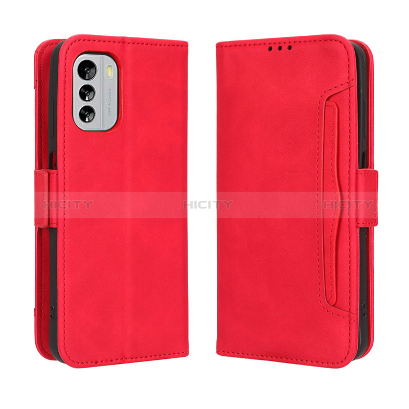 Coque Portefeuille Livre Cuir Etui Clapet BY3 pour Nokia G60 5G Rouge Plus