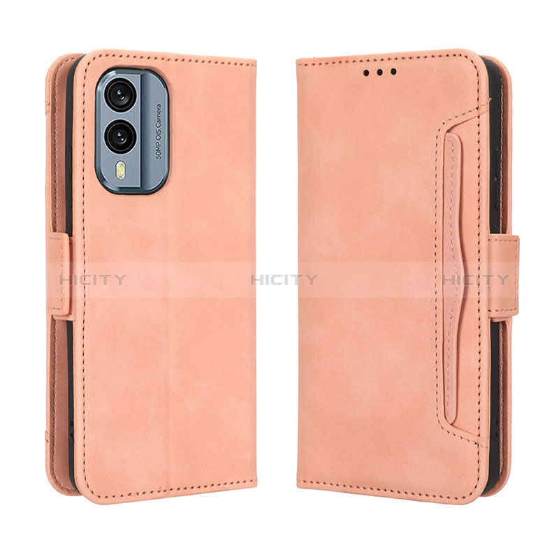 Coque Portefeuille Livre Cuir Etui Clapet BY3 pour Nokia X30 5G Rose Plus