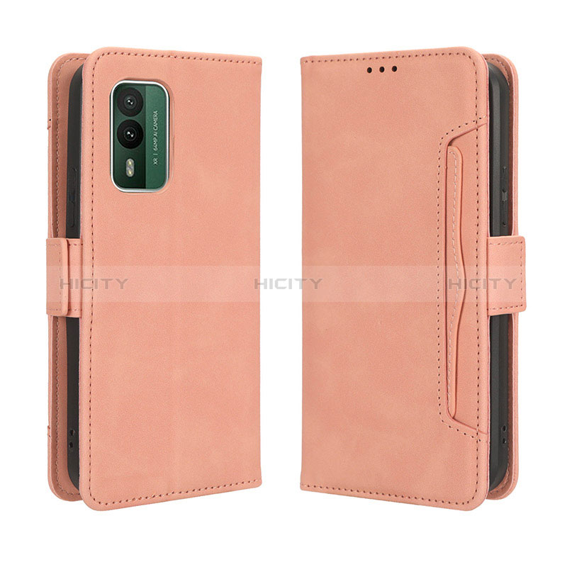 Coque Portefeuille Livre Cuir Etui Clapet BY3 pour Nokia XR21 Rose Plus