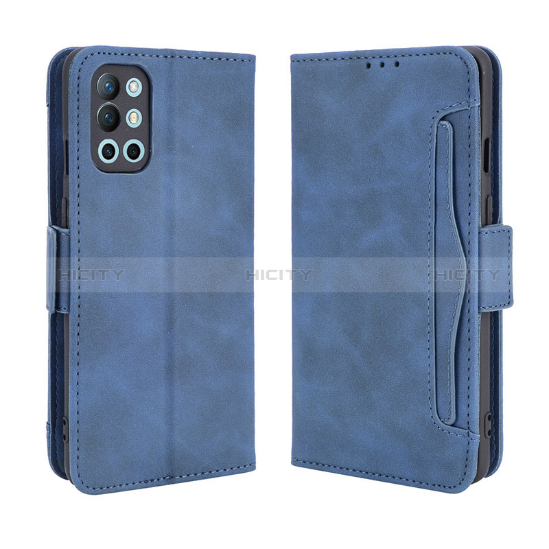 Coque Portefeuille Livre Cuir Etui Clapet BY3 pour OnePlus 9R 5G Bleu Plus