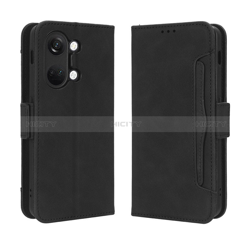 Coque Portefeuille Livre Cuir Etui Clapet BY3 pour OnePlus Ace 2V 5G Noir Plus