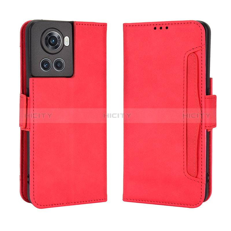 Coque Portefeuille Livre Cuir Etui Clapet BY3 pour OnePlus Ace 5G Rouge Plus