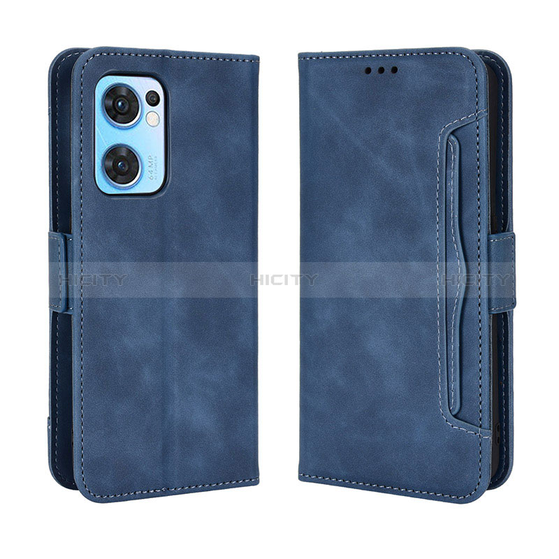 Coque Portefeuille Livre Cuir Etui Clapet BY3 pour OnePlus Nord CE 2 5G Bleu Plus