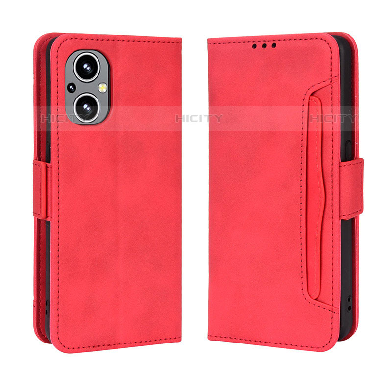 Coque Portefeuille Livre Cuir Etui Clapet BY3 pour OnePlus Nord N20 5G Rouge Plus