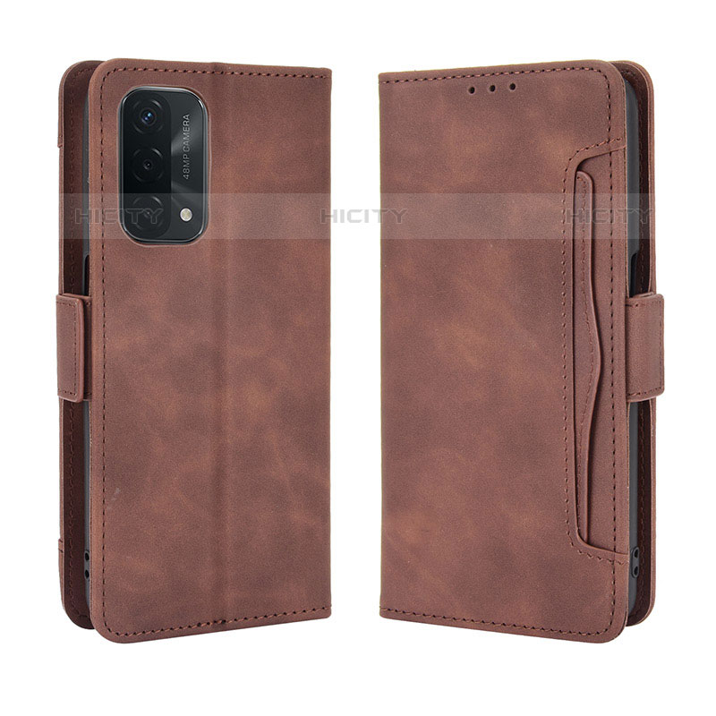 Coque Portefeuille Livre Cuir Etui Clapet BY3 pour OnePlus Nord N200 5G Marron Plus