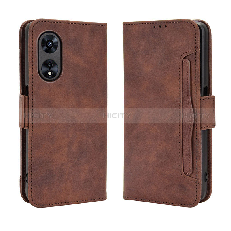 Coque Portefeuille Livre Cuir Etui Clapet BY3 pour Oppo A1 5G Marron Plus