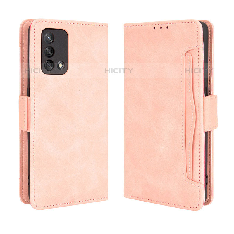 Coque Portefeuille Livre Cuir Etui Clapet BY3 pour Oppo A74 4G Rose Plus